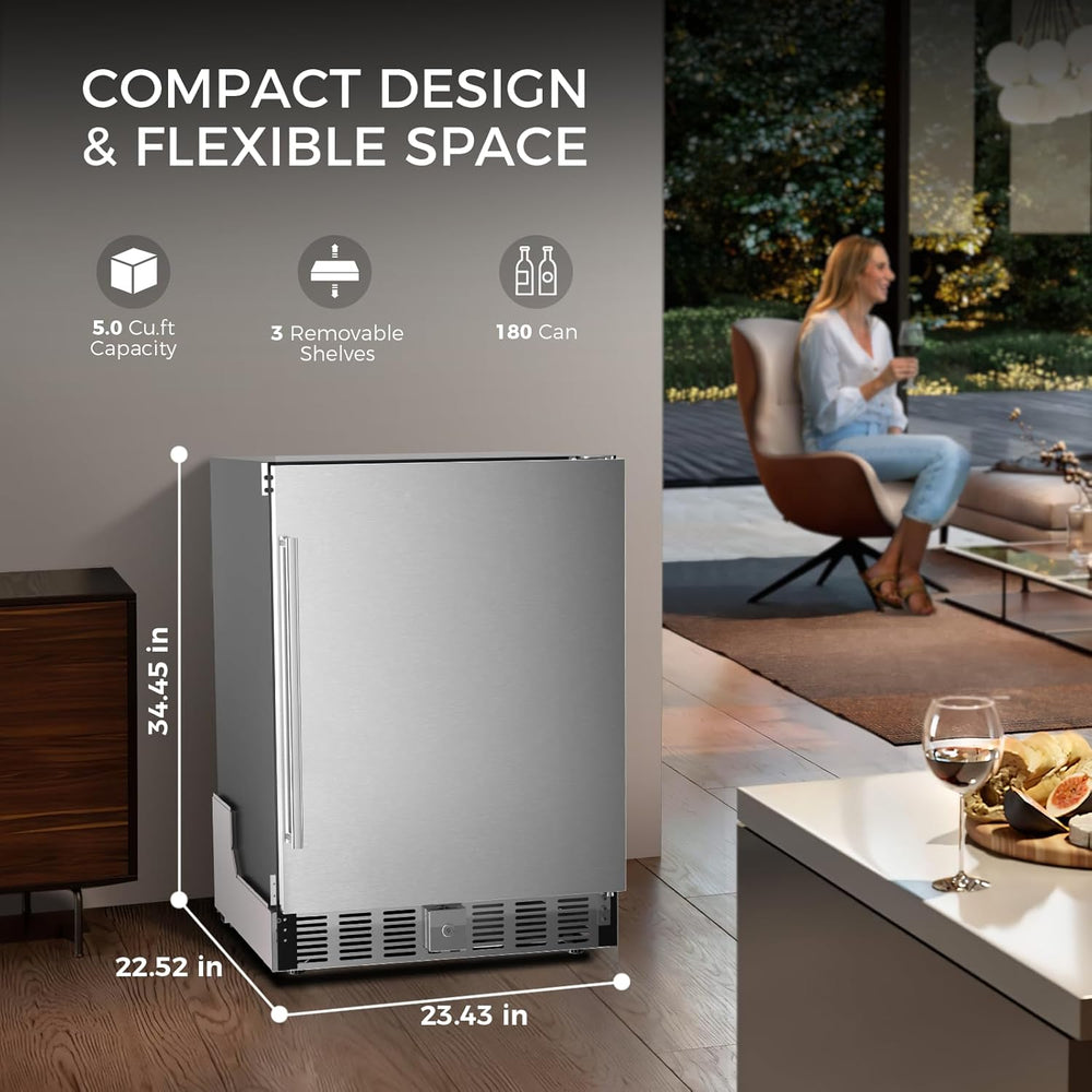 24 Inch Indoor/Outdoor Beverage Refrigerator 58145RKR0 - Kismile