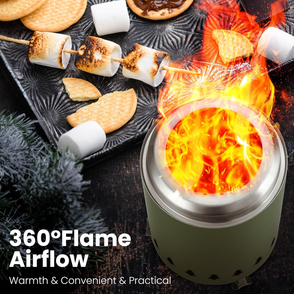 6.7" Portable Smokeless Tabletop Fire Pit, Low Smoke Burning Tabletop Fire Pit Fuel - Kismile