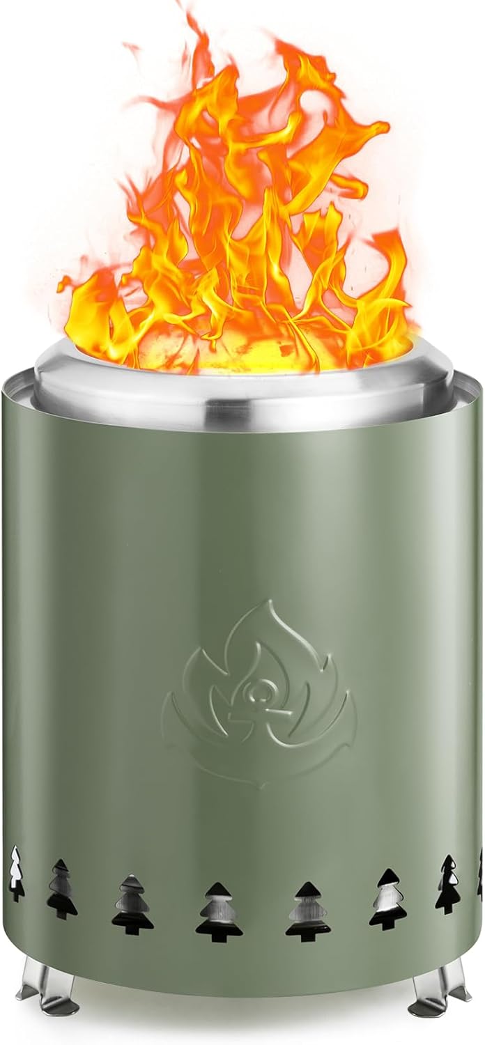 6.7" Portable Smokeless Tabletop Fire Pit, Low Smoke Burning Tabletop Fire Pit Fuel - Kismile
