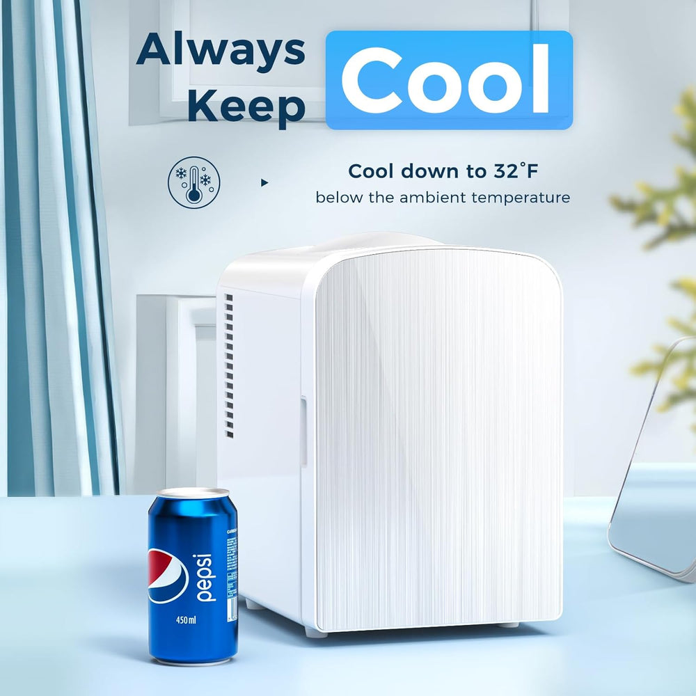Kismile Compact Refrigerator, Portable Mini Fridge, Skin Care 4L Capacity/6 Cans F3404S - Kismile