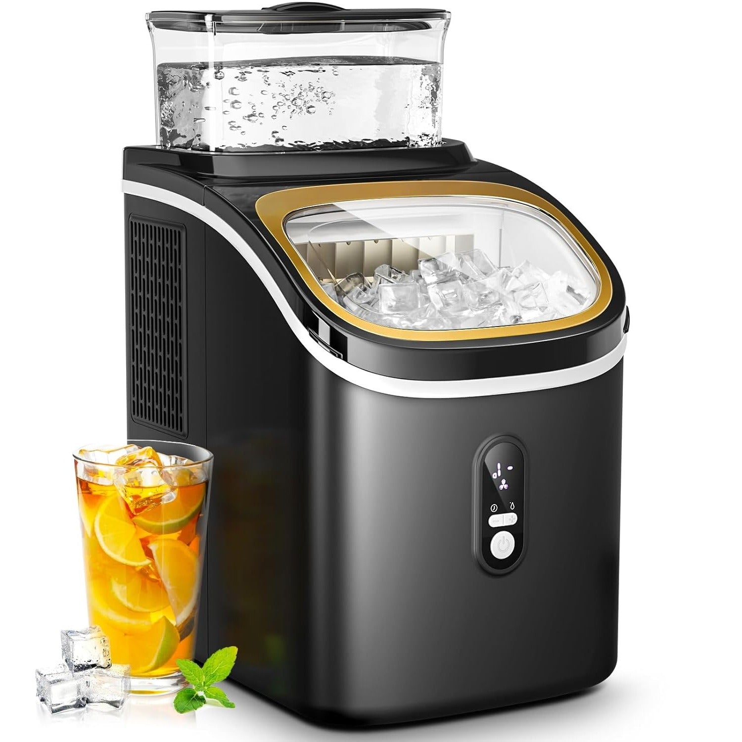 Portable Ice Machine - Makes 9 Ice Cubes In 6 Minutes, Compact Countertop Ice Maker, Black