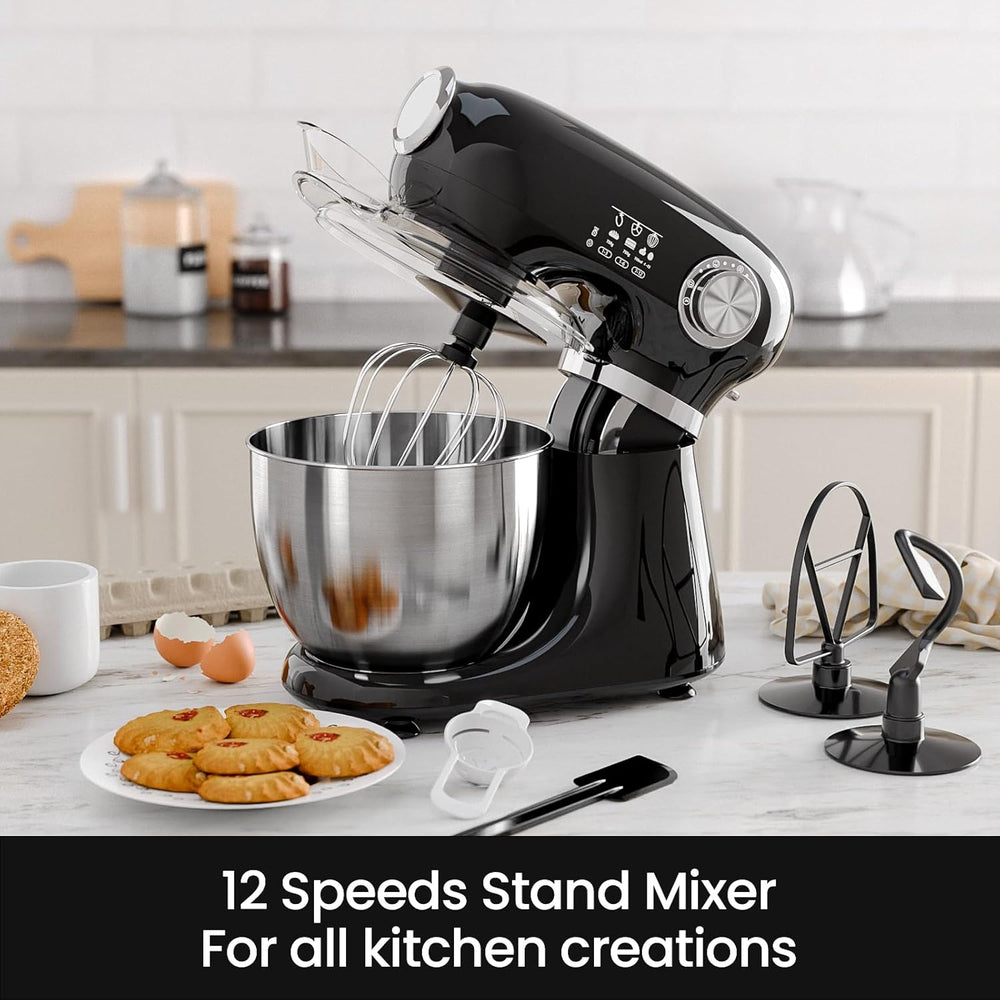 Kismile Stand Mixer, 5.5 - Quart Electric Mixer with 12 Speeds CF3715 - Kismile