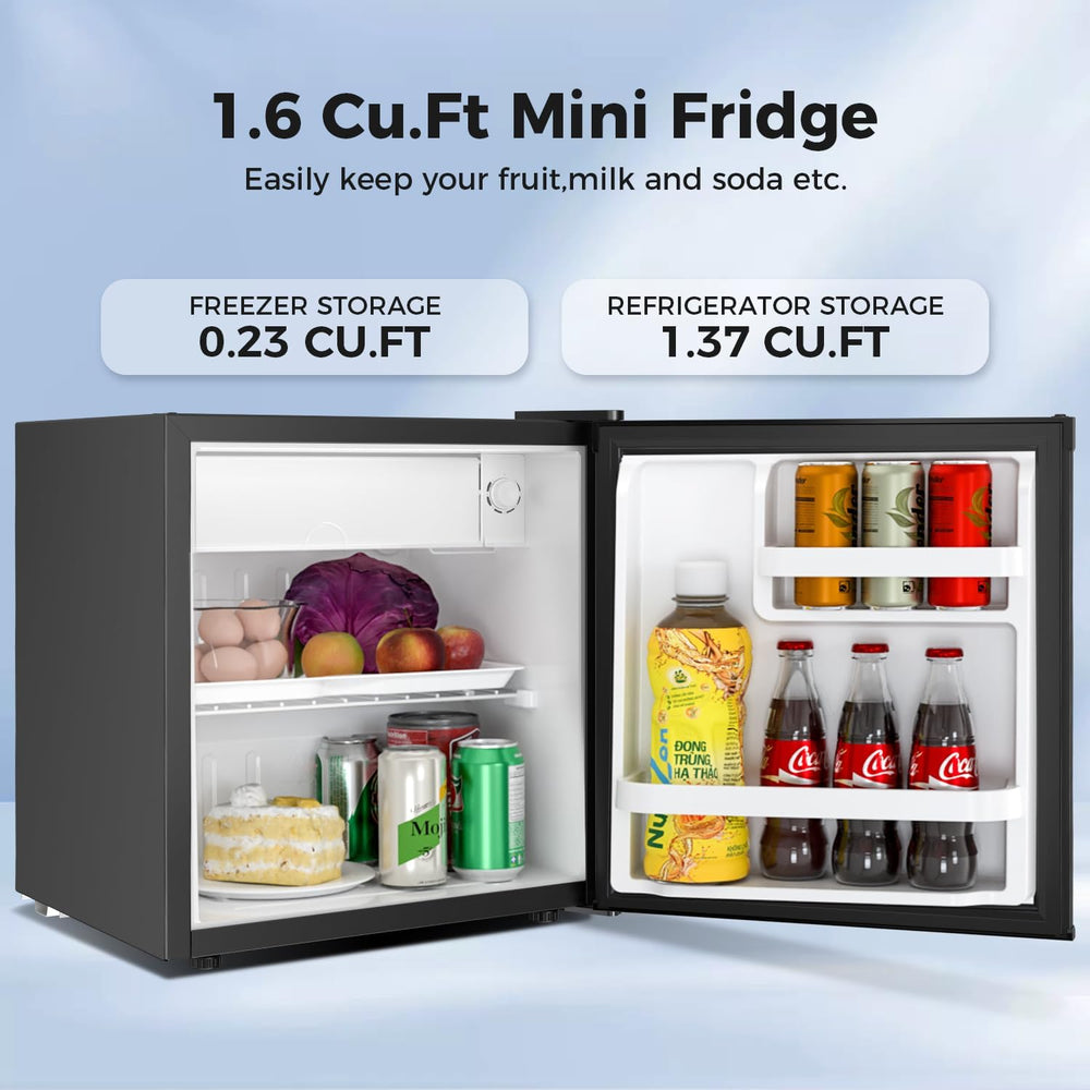 Mini Fridge with Freezer, Rated 1.6 cu. ft 58046RRE0 - Kismile