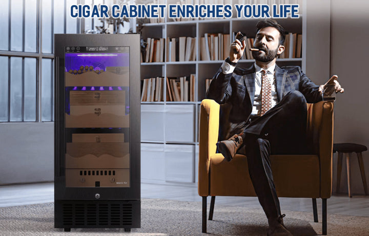 15 Inch Cigar Humidor Electric Humidor Black X5196H - Kismile