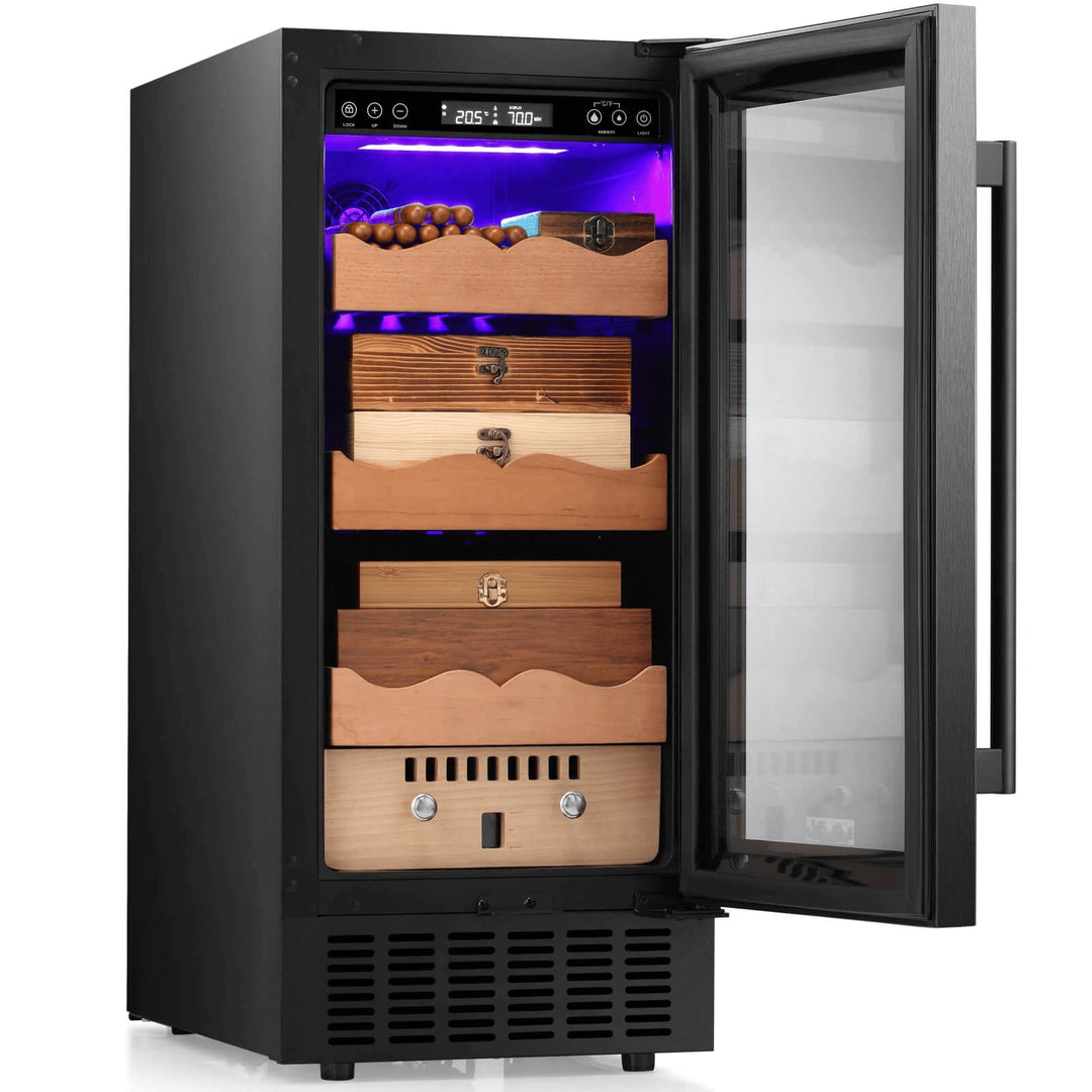 15 Inch Cigar Humidor Electric Humidor Black X5196H - Kismile
