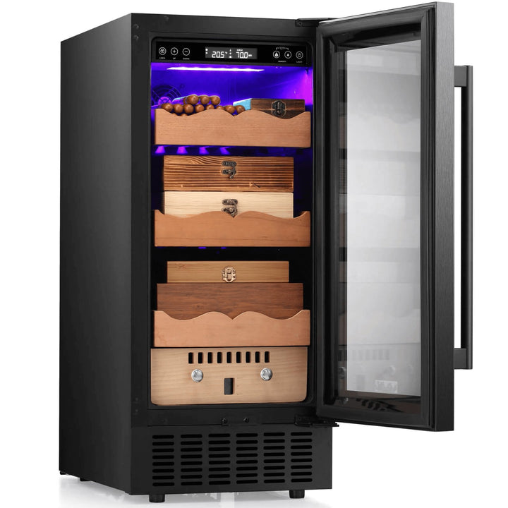 15 Inch Cigar Humidor Electric Humidor Black X5196H - Kismile
