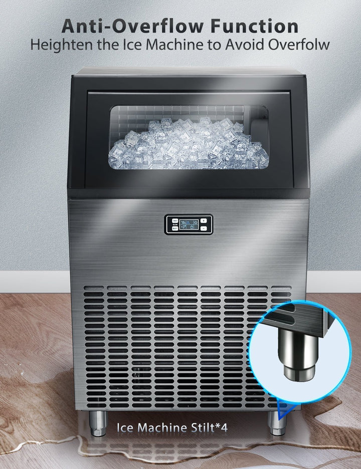 200LBS Freestanding Commercial Ice Maker - Kismile
