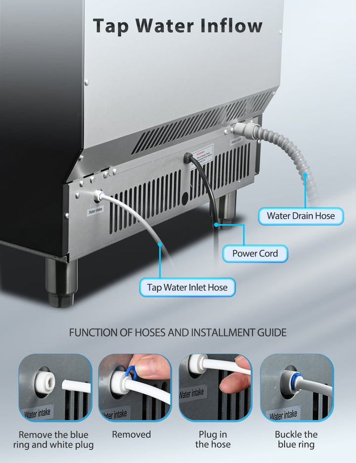 200LBS Freestanding Commercial Ice Maker - Kismile