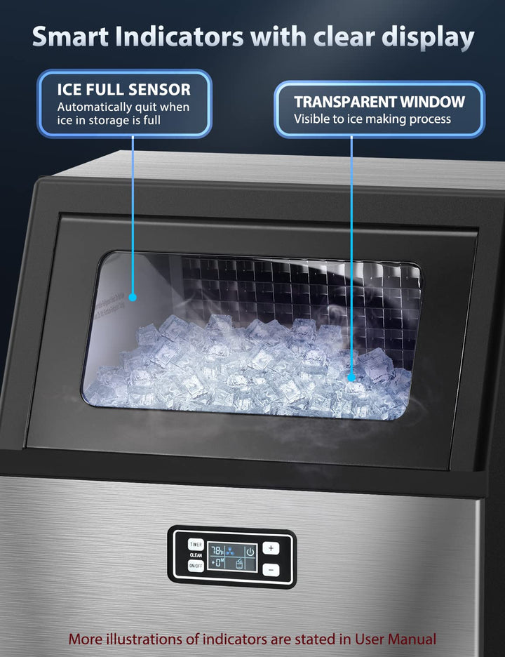 200LBS Freestanding Commercial Ice Maker - Kismile