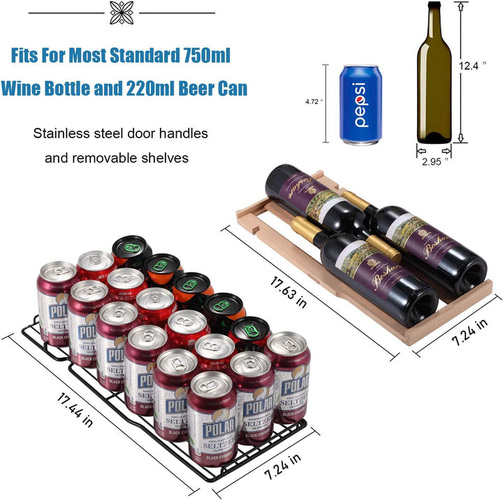 24 Inch Dual Zone Beverage Refrigerator - Kismile