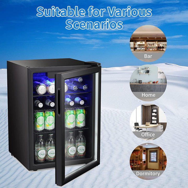 2.6 Cu.ft Wine Cooler/Cabinet Beverage Refrigerator W5870BH - Kismile