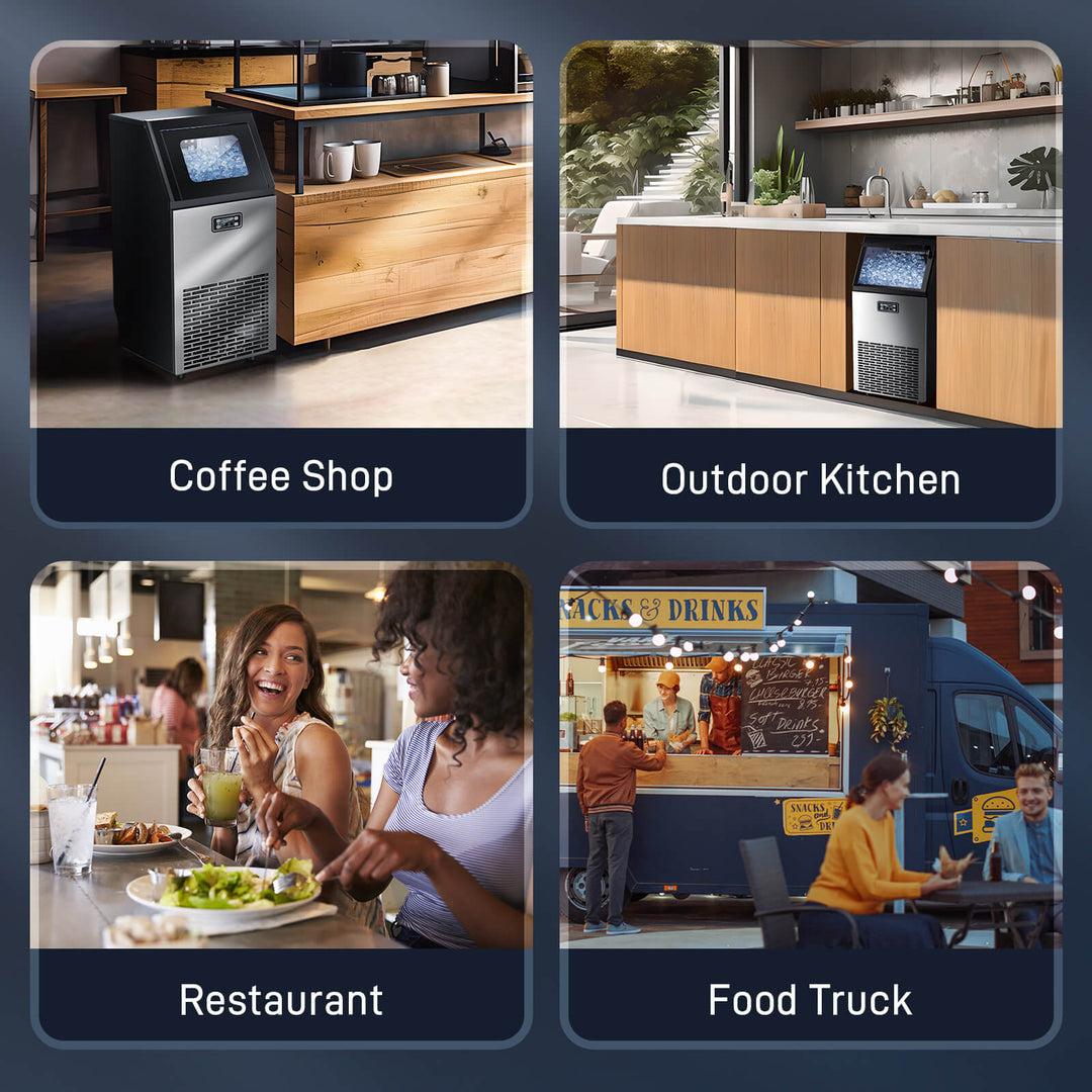 265LBS Freestanding Commercial Ice Maker - Kismile