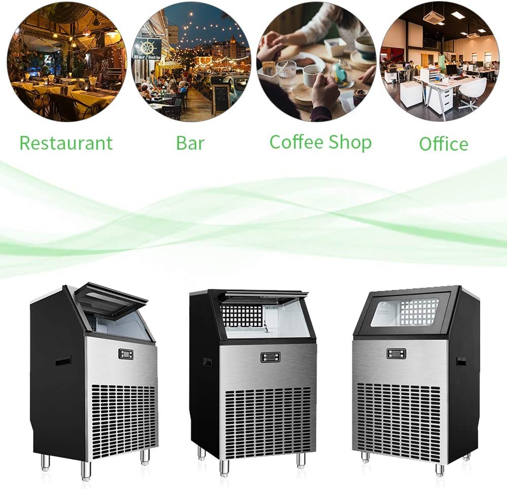 265LBS Freestanding Commercial Ice Maker - Kismile