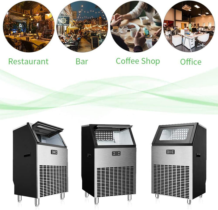 265LBS Freestanding Commercial Ice Maker - Kismile