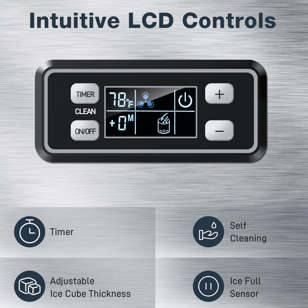 265LBS Freestanding Commercial Ice Maker - Kismile