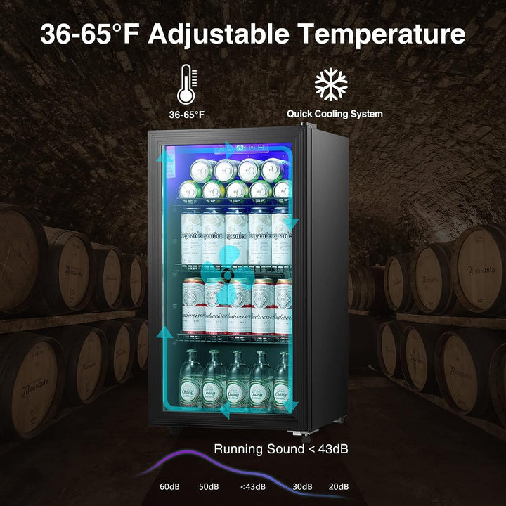 3.1 Cu.Ft Beverage Refrigerator Cooler - Kismile