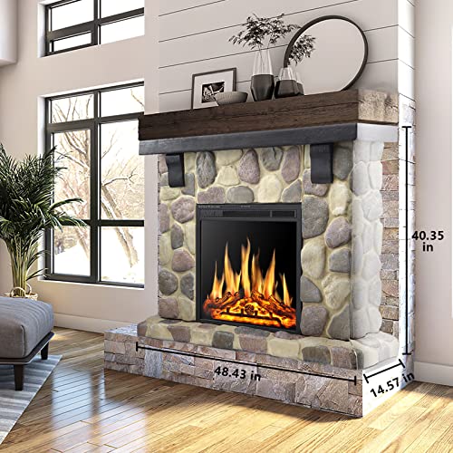 50 Inch Electric Fireplace Stone Mantel Package - Kismile