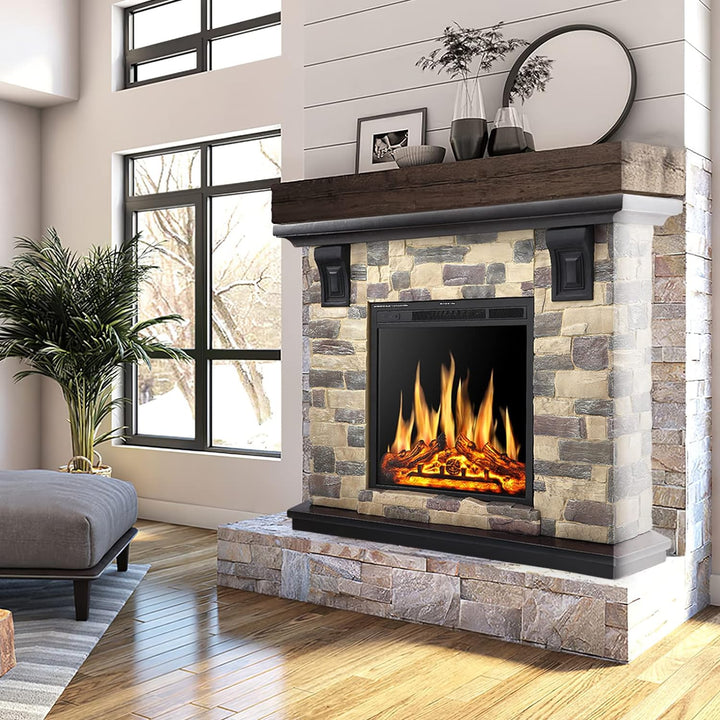 50 Inch Electric Fireplace Stone Mantel Package - Kismile