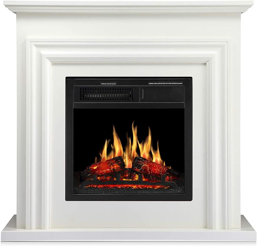 Electric Fireplace Mantel Wooden Surround Firebox - Kismile