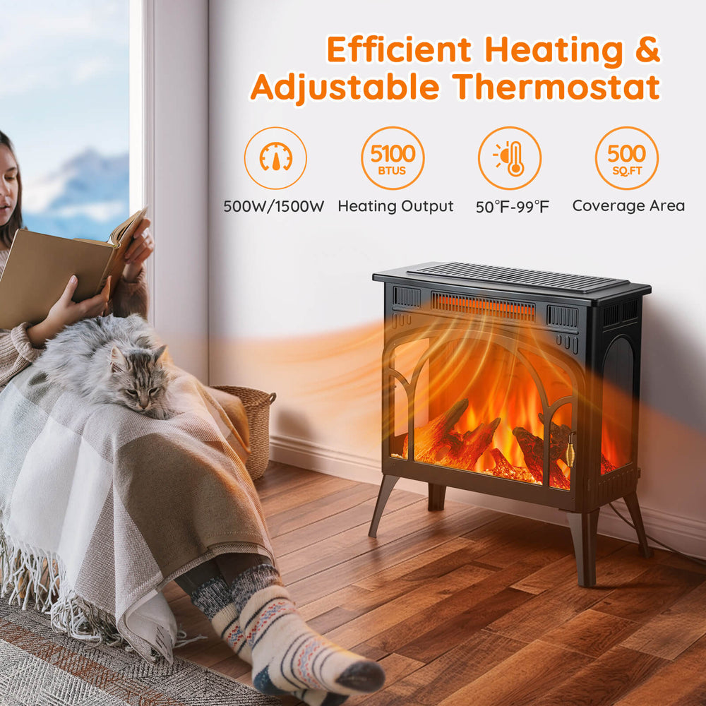 Kismile Free Standing Electric Fireplace Stove S230CP - Kismile