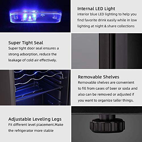 Matte Beverage Refrigerator and Cooler - Kismile