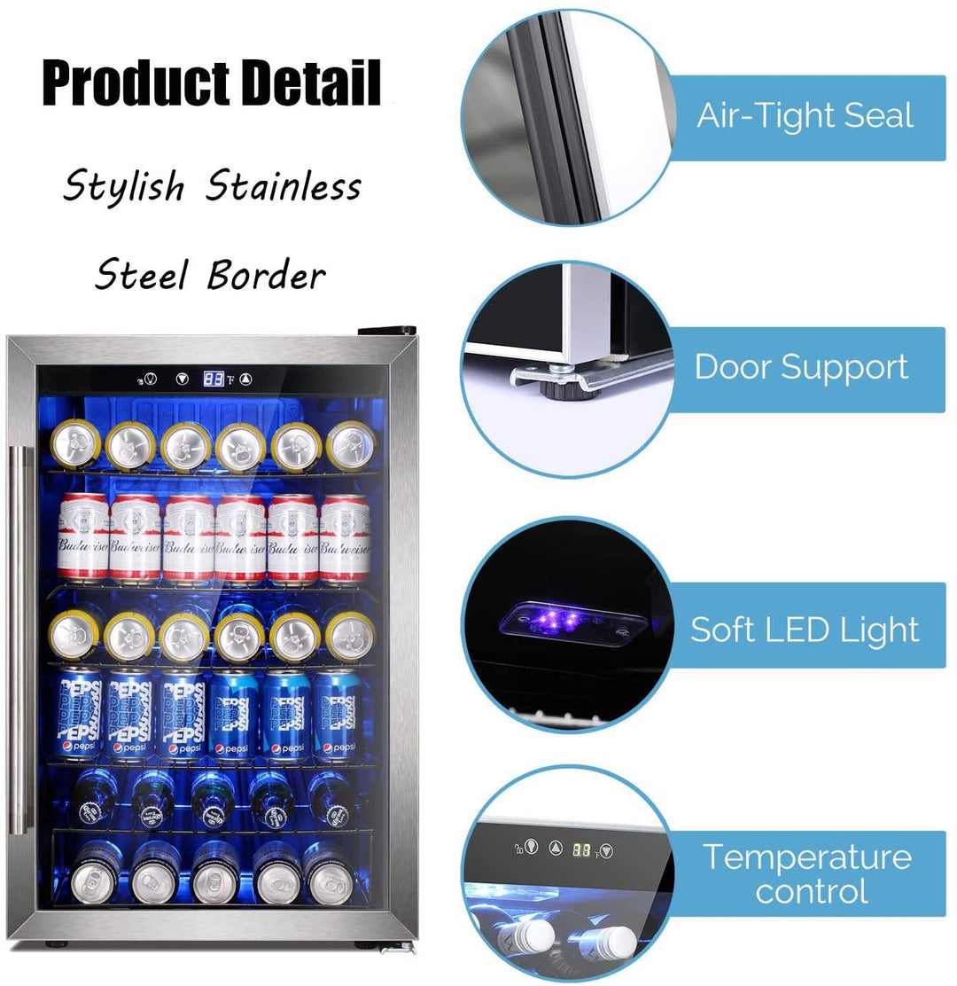 Matte Beverage Refrigerator and Cooler - Kismile