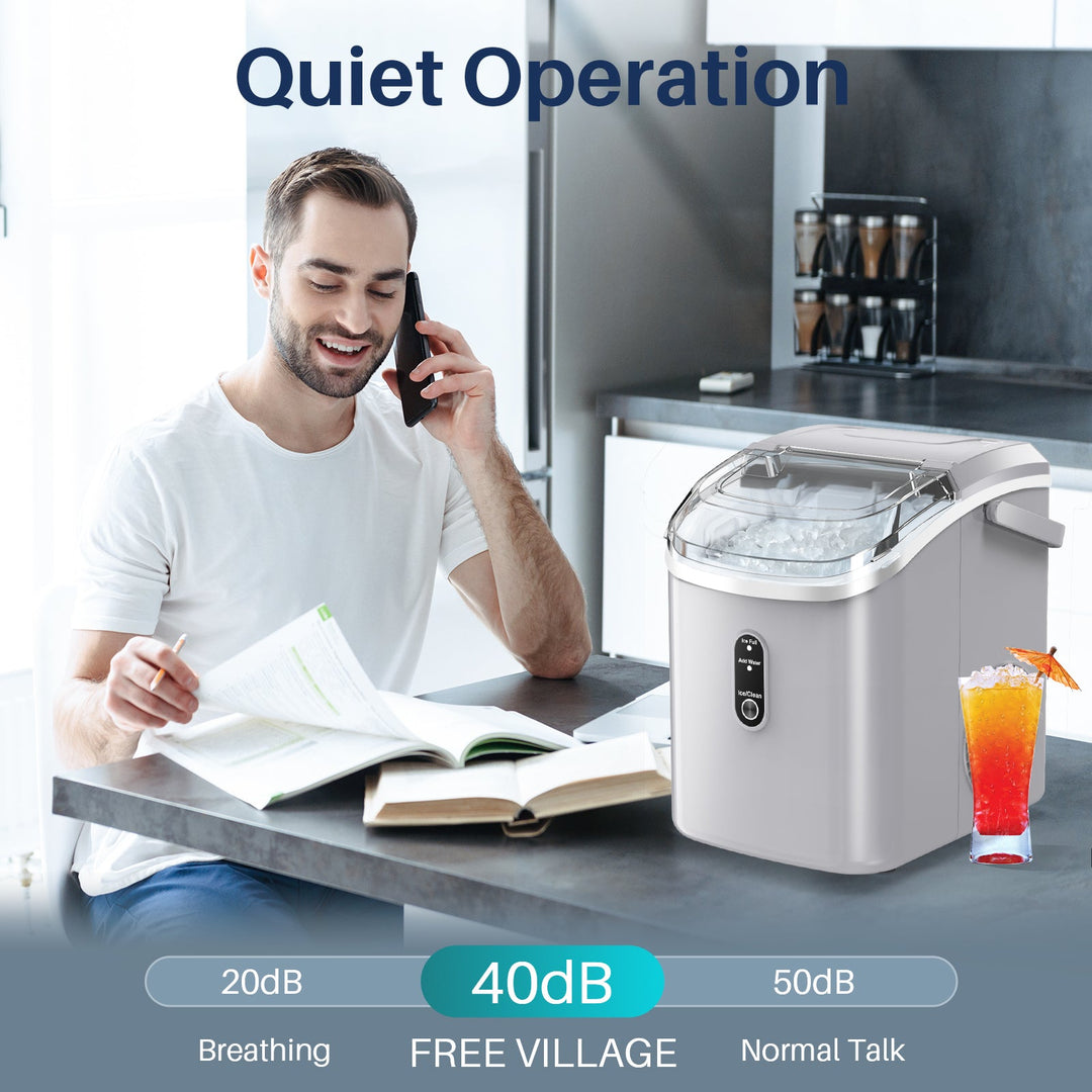 Nugget Pebble Ice Maker Countertop HZB-15N - Kismile