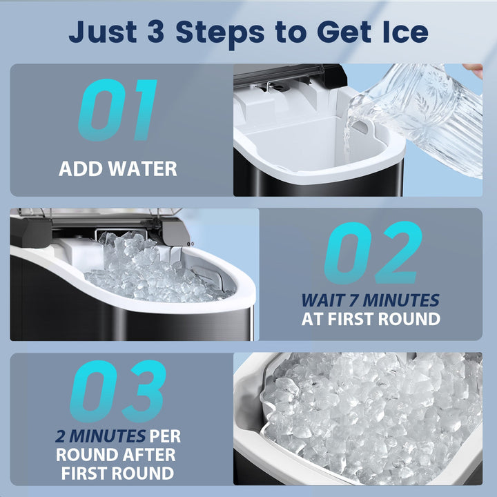 Nugget Pebble Ice Maker Countertop HZB-15N - Kismile