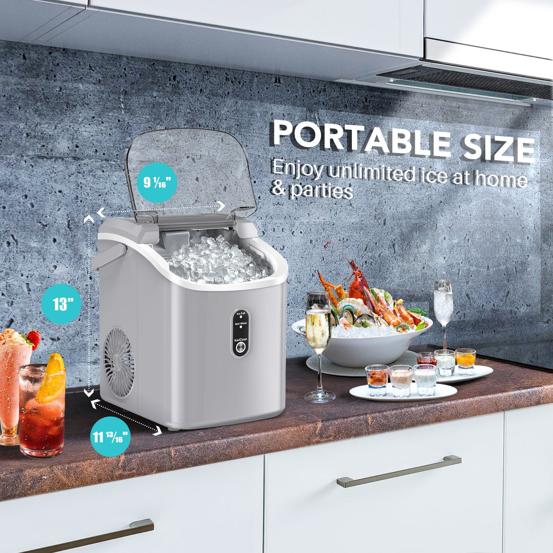 Nugget Pebble Ice Maker Countertop HZB-15N - Kismile