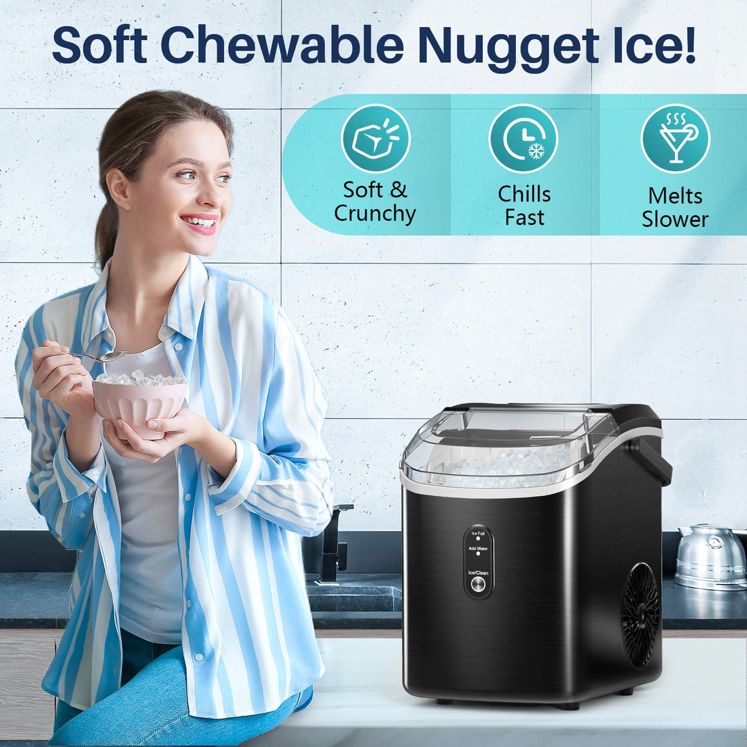 Nugget Pebble Ice Maker Countertop HZB-15N - Kismile