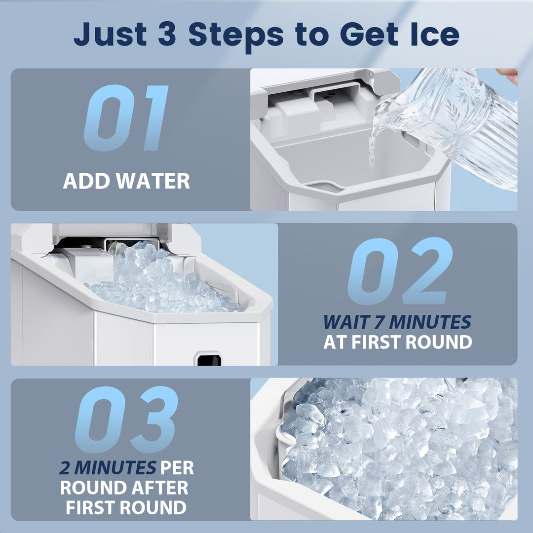 Nugget Pebble Ice Maker Countertop HZB-15NA - Kismile