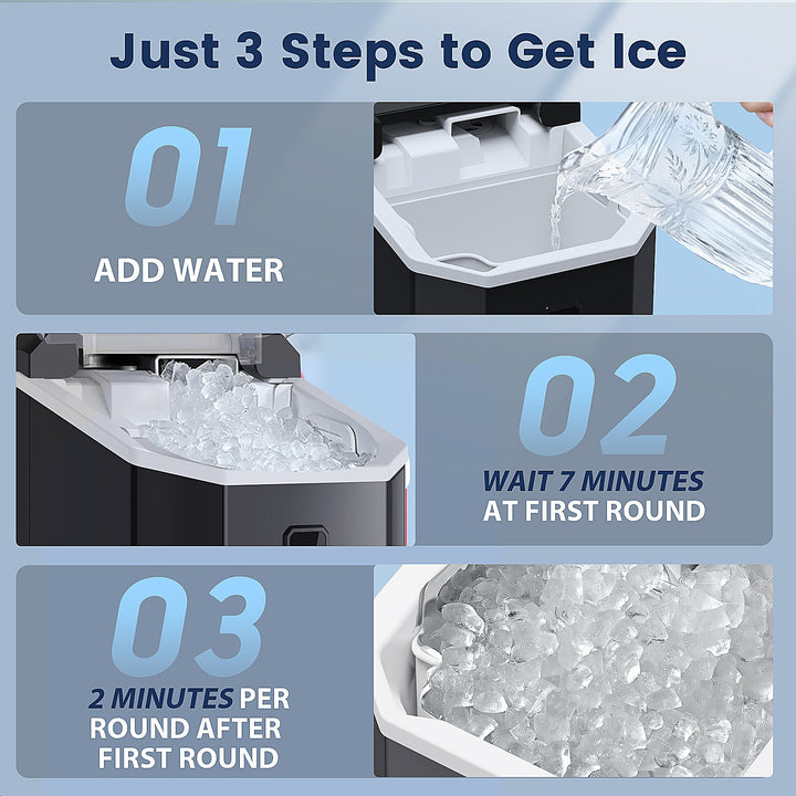 Nugget Pebble Ice Maker Countertop HZB-15NA - Kismile