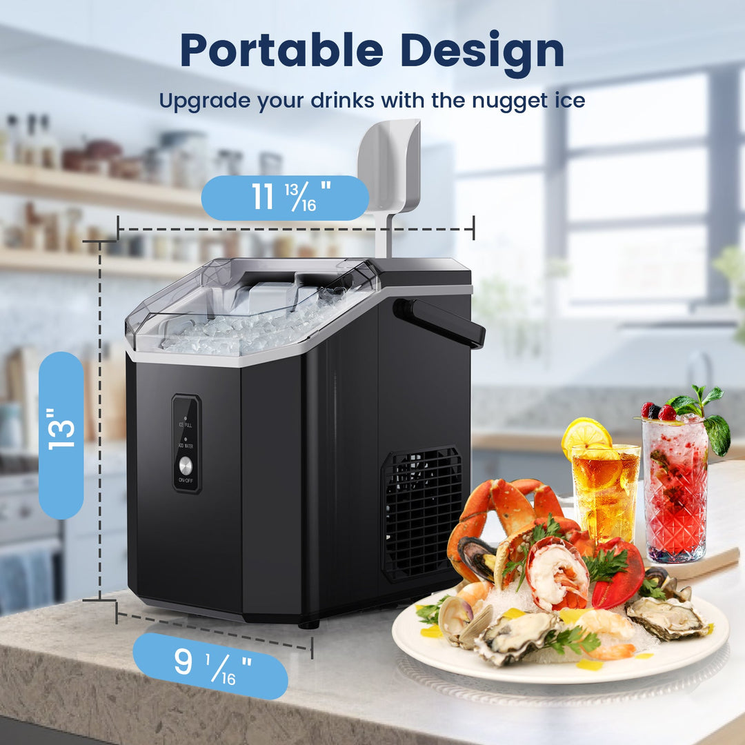 Nugget Pebble Ice Maker Countertop HZB-15NA - Kismile