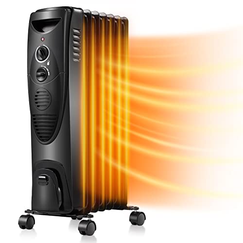 1500W Oil Filled Radiator Electric Heater with Digital Thermostat (R2) outlet