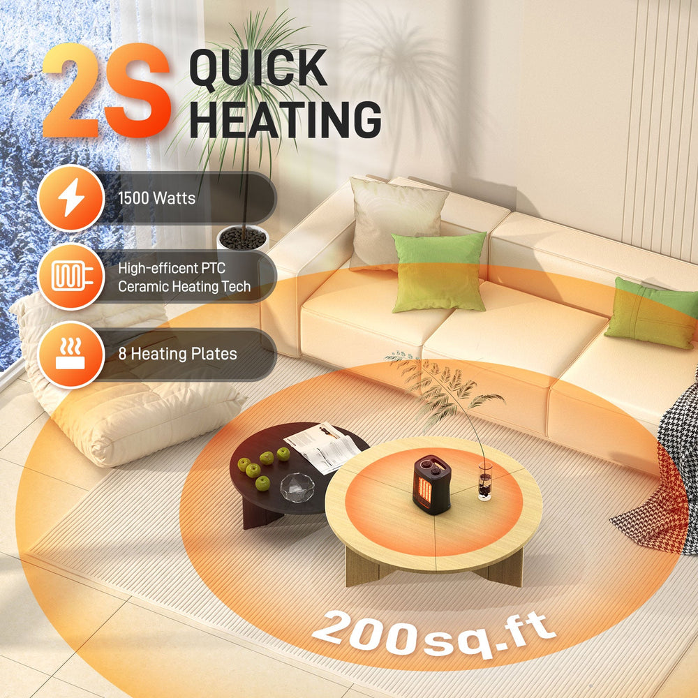 Portable Electric Space Heater 3618 - Kismile