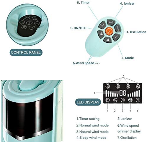 Portable Oscillating Tower Fan - Kismile