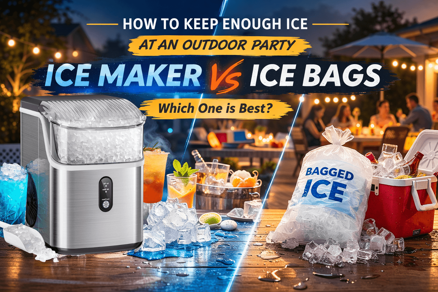How to Keep Enough Ice at an Outdoor Party: Ice Maker vs Ice Bags – Kismile