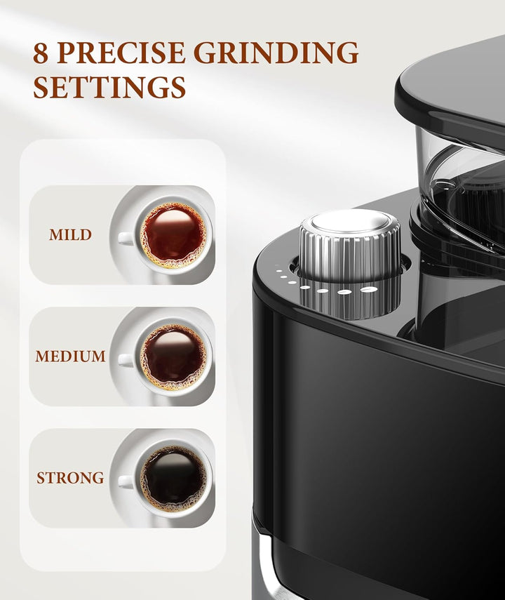 10 - Cup Drip Coffee Maker with Built - In Grinde CM1025 - Kismile