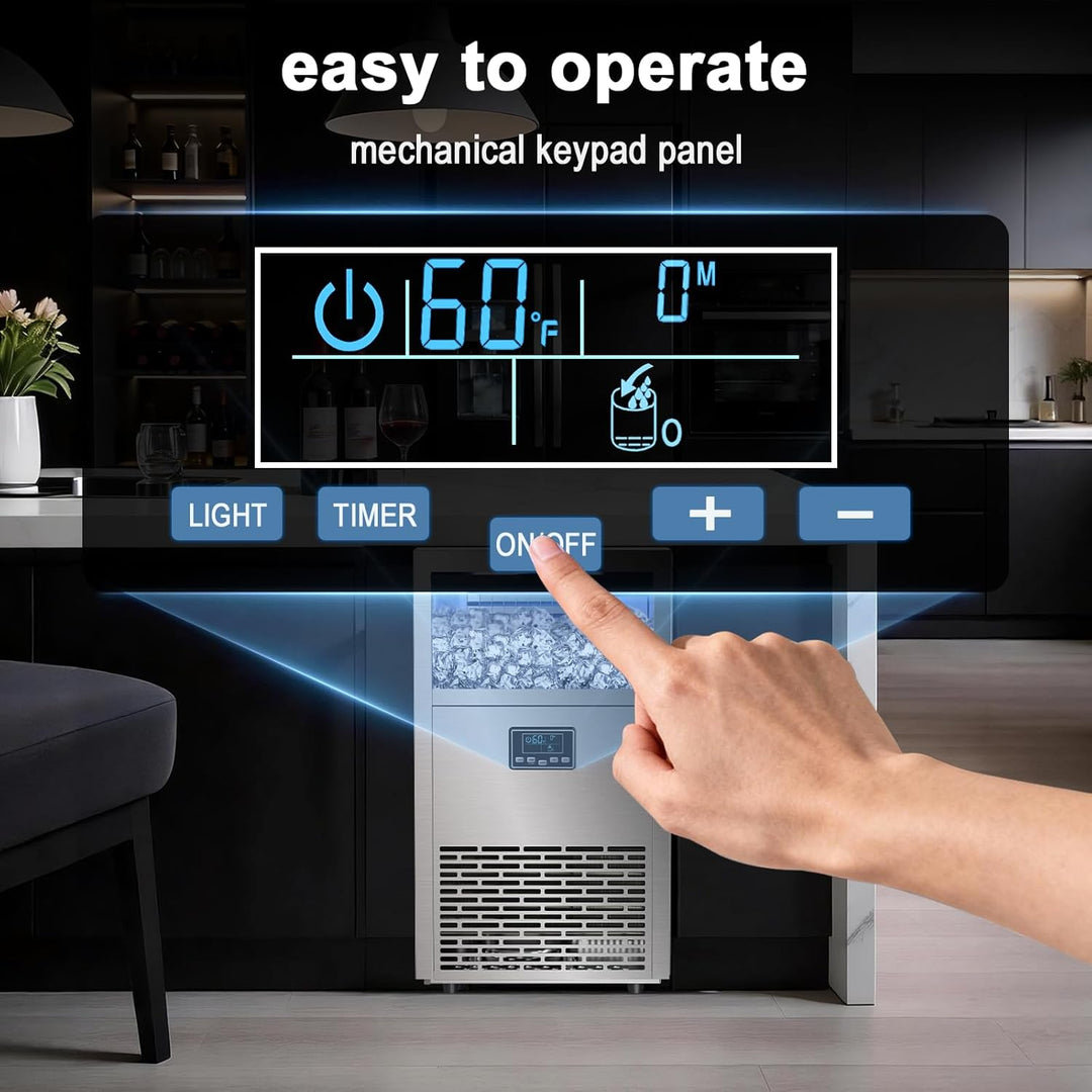 100lb/24H Commercial Ice Maker 58045RCI0 - STEEL - Kismile