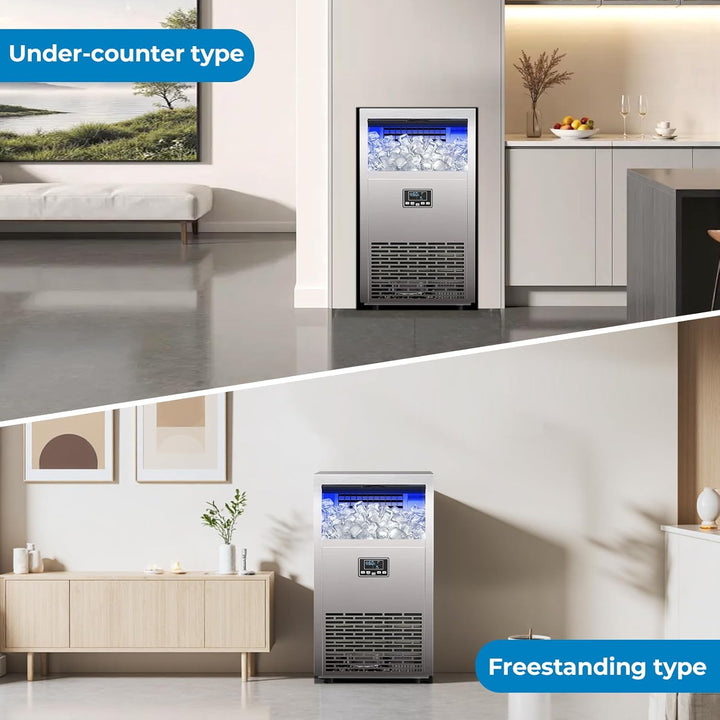 100lb/24H Commercial Ice Maker 58045RCI0 - STEEL - Kismile