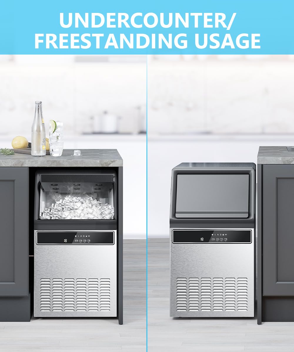 100LBS/200LBS/265LBS Freestanding Commercial Ice Maker Z5845A - Kismile