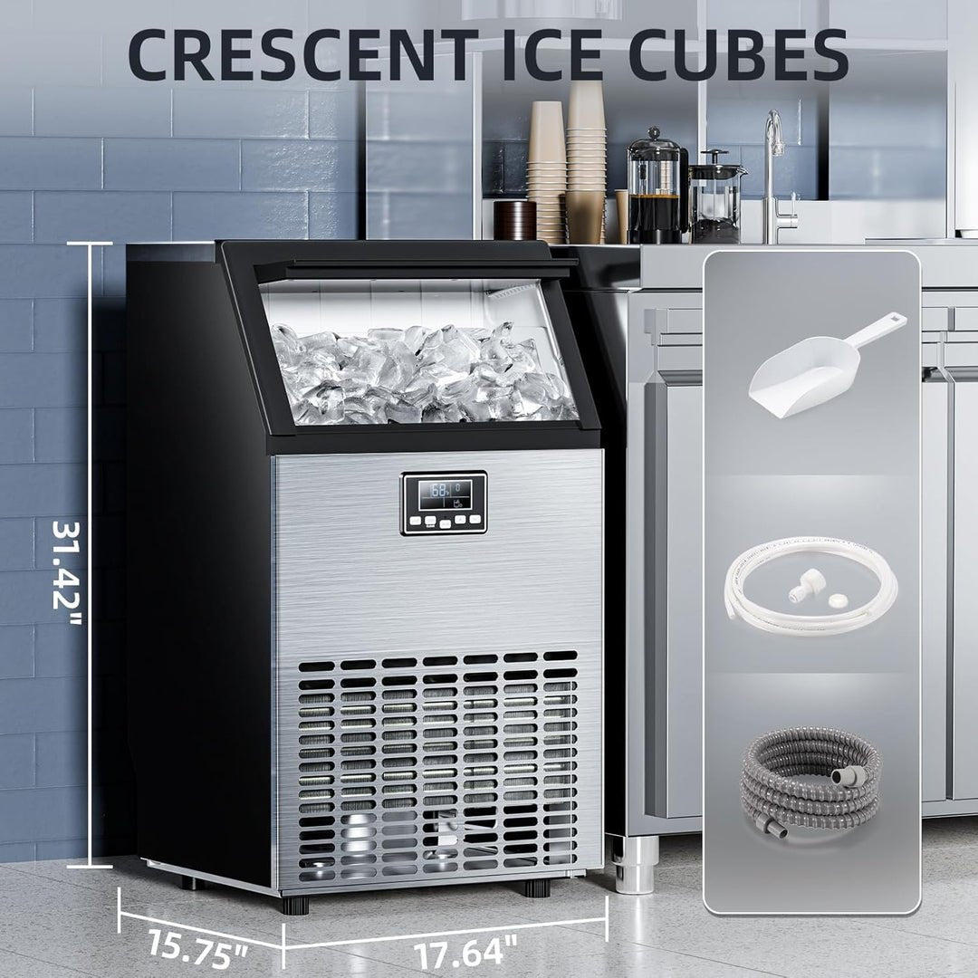 100LBS/200LBS/265LBS Freestanding Commercial Ice Maker Z5845A - Kismile