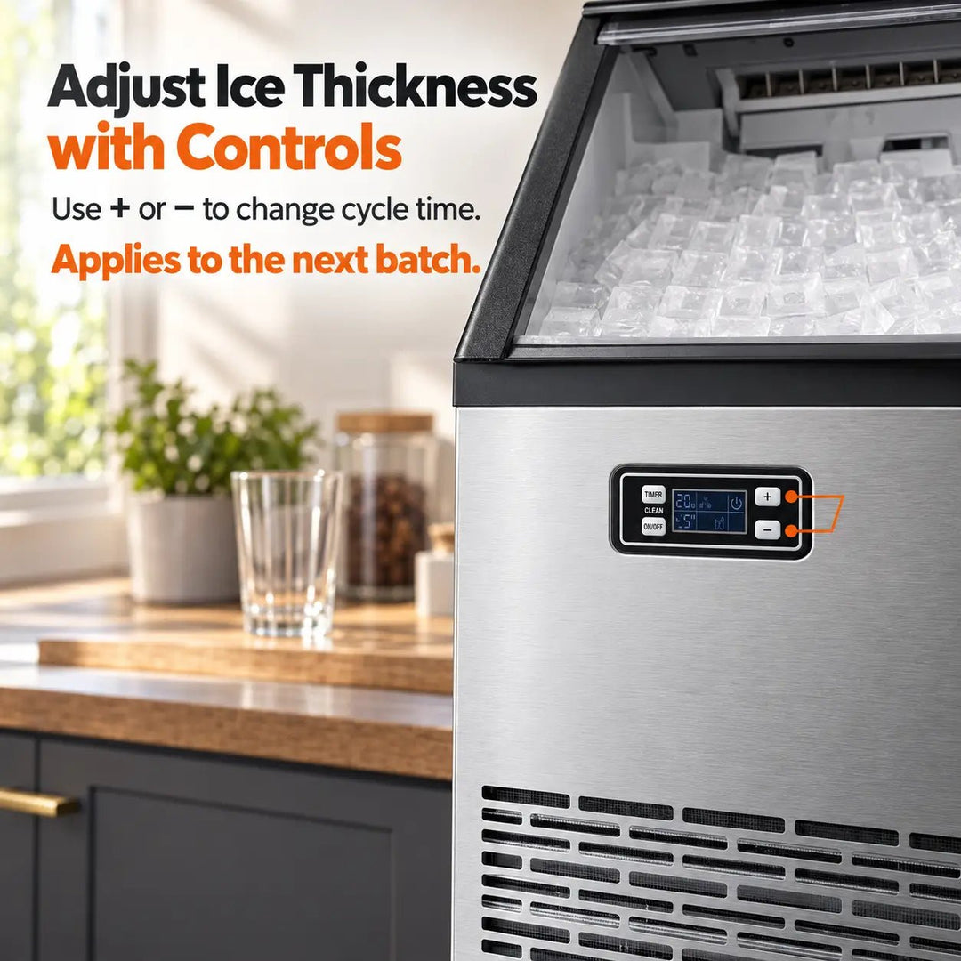 100LBS/200LBS/265LBS Freestanding Commercial Ice Maker Z5845A - Kismile