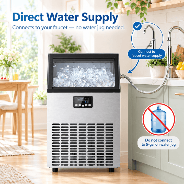 100LBS/200LBS/265LBS Freestanding Commercial Ice Maker Z5845A - Kismile