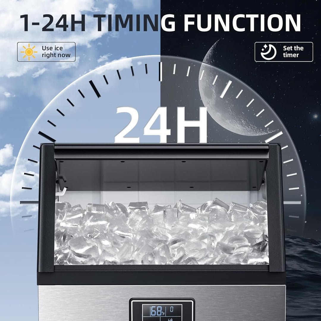 100LBS/200LBS/265LBS Freestanding Commercial Ice Maker Z5845A - Kismile