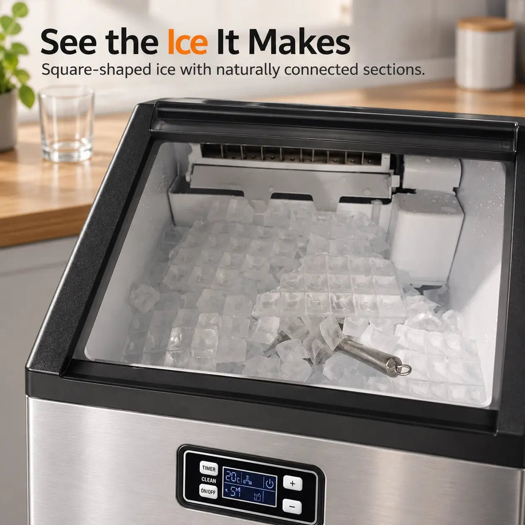100LBS/200LBS/265LBS Freestanding Commercial Ice Maker Z5845A - Kismile