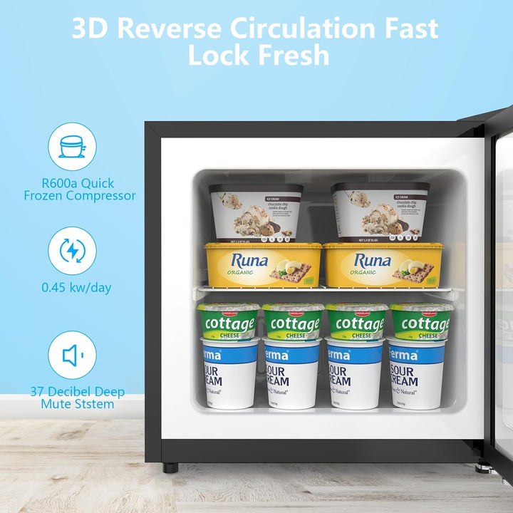 1.2 Cu.Ft Compact Mini Freezer - Kismile