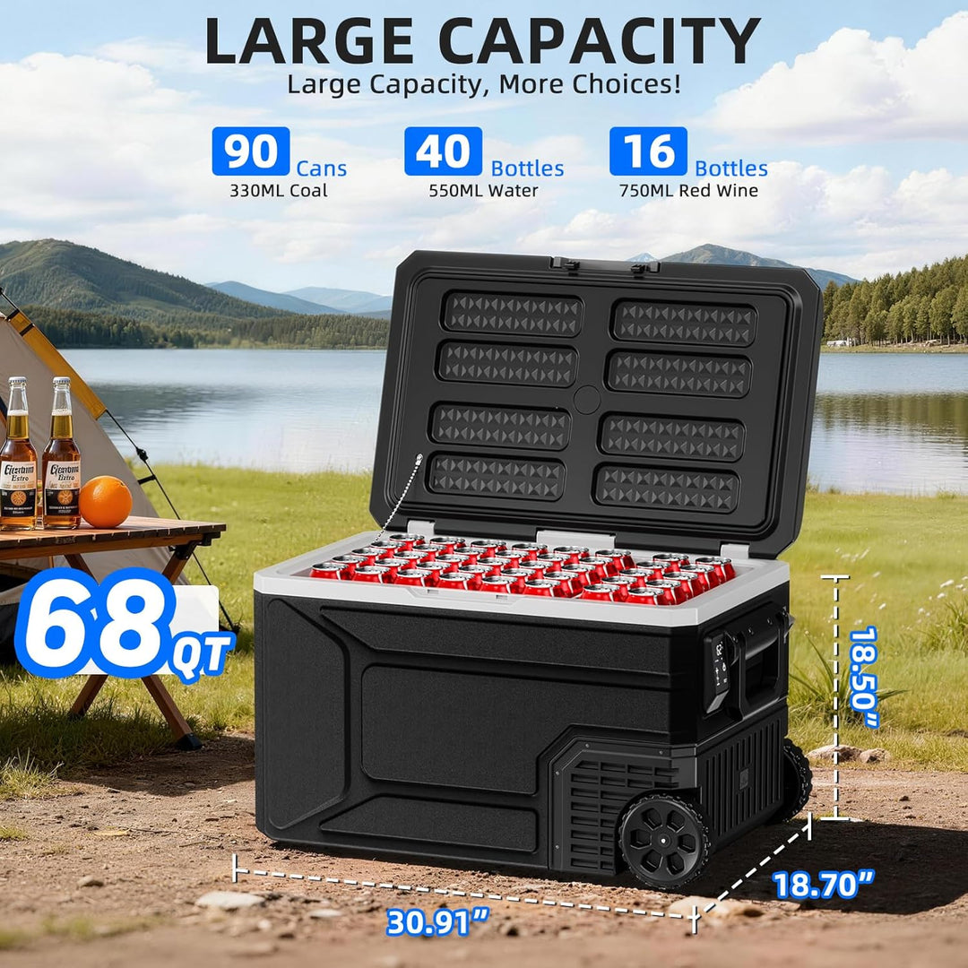 12 Volt Refrigerator 53QT(50L) & 68QT(64L) Compressor Electric Cooler 58150RVR0 - Kismile