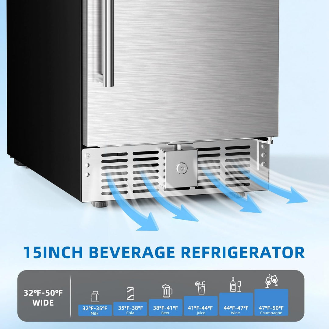 15 - Inch Built - In Beverage Refrigerator 58085RKR0 - Kismile