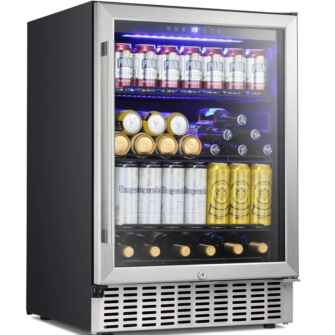 15 Inch Built - in Mini Fridge Beverage Refrigerator W5174C - Kismile